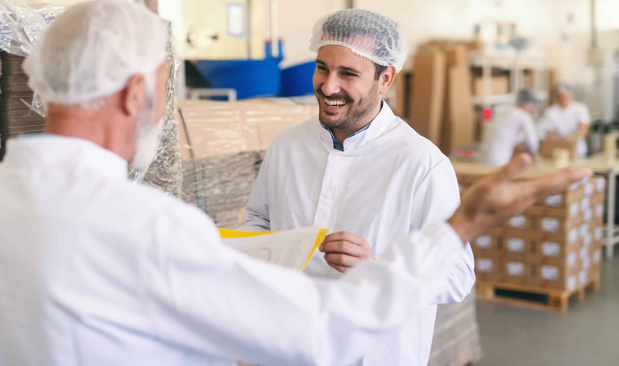 Food production supervisors collaborating to support a culture of innovation