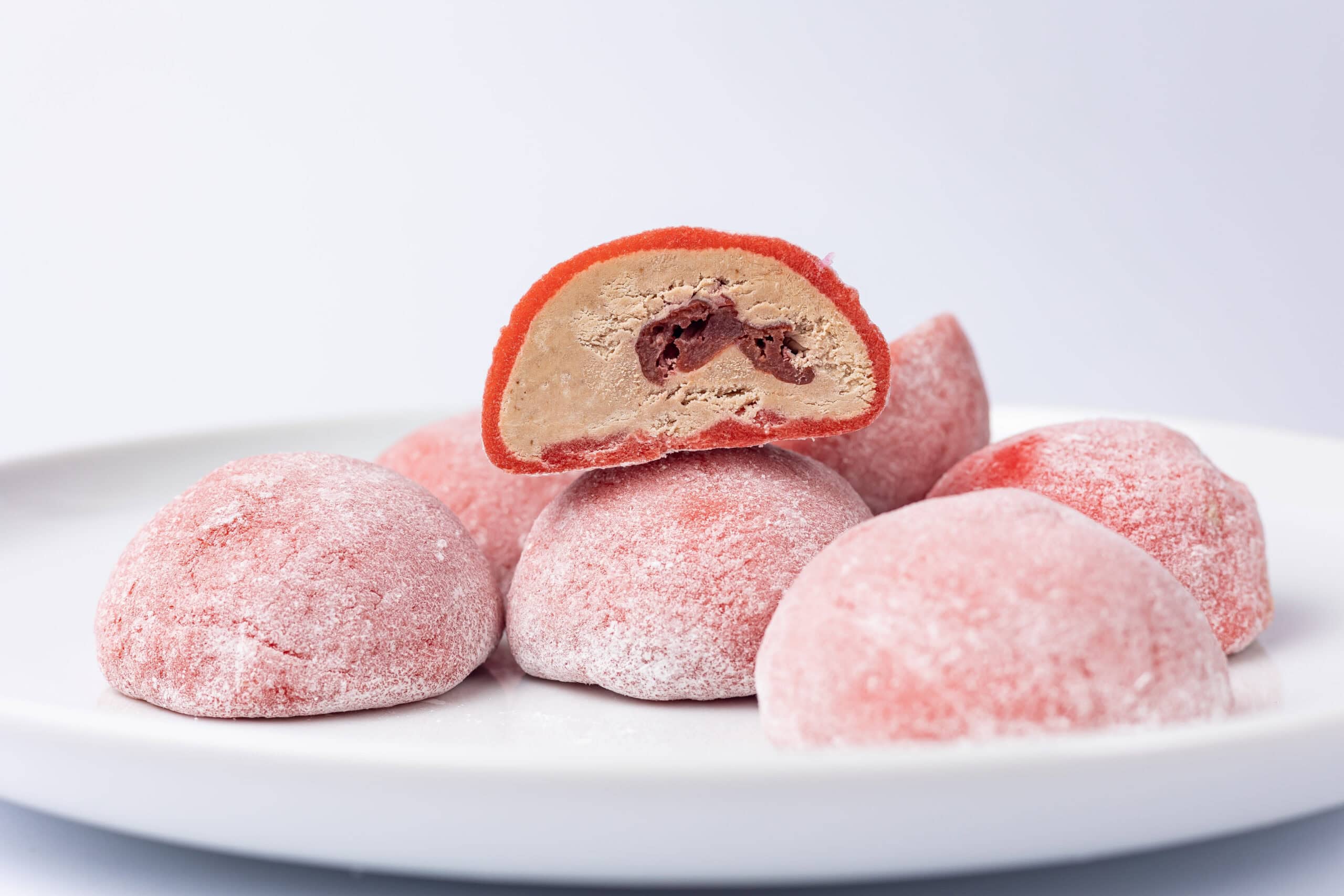 Mochi ice cream cross section illustrating how product format limits inclusions and structure